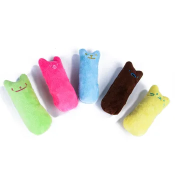 Teeth Grinding Catnip Toys Funny Interactive Plush Cat Toy Pet Kitten Chewing Vocal Toy Claws Thumb Bite Cat mint For Cats 2