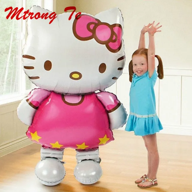 

116*68cm Large Size Hello Kitty Cat Foil Balloons Wedding Birthday Party Decoration Inflatable Air Balloon Kids Toys Globos Ball