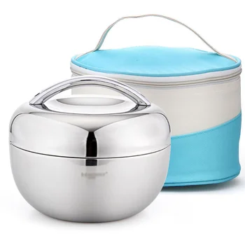 

Double Layer 304 Stainless Steel Thermal Insulation Lunchbox Portable Handle Student Kids Sushi Food Container Bento Lunch Box