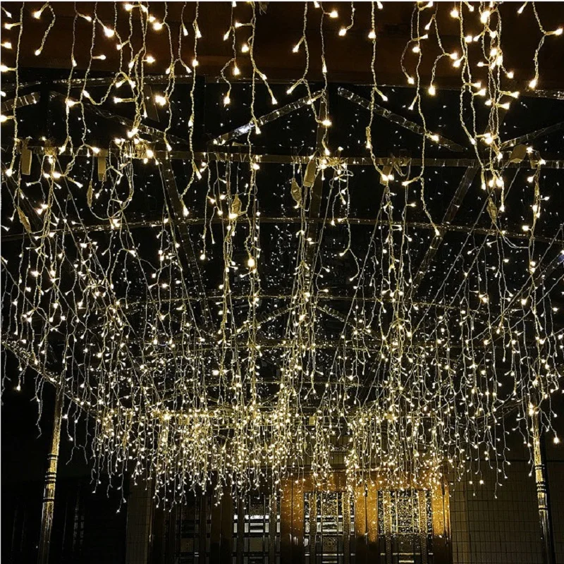 

3x3/6x3m led New Year Christmas Garlands LED Wedding Fairy String light Christmas 300 led fairy Light garden party Curtain Decor