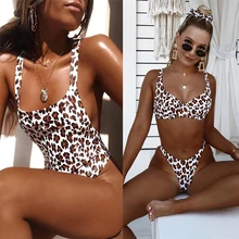Leopard Swimsuits 2019 New Women Sexy Push Up Thong Bikinis Vintage Printed One Piece Swimsuit Female Leopard Swimsuits 2019 New Women Sexy Push Up Thong Bikinis Vintage Printed One Piece Swimsuit Female