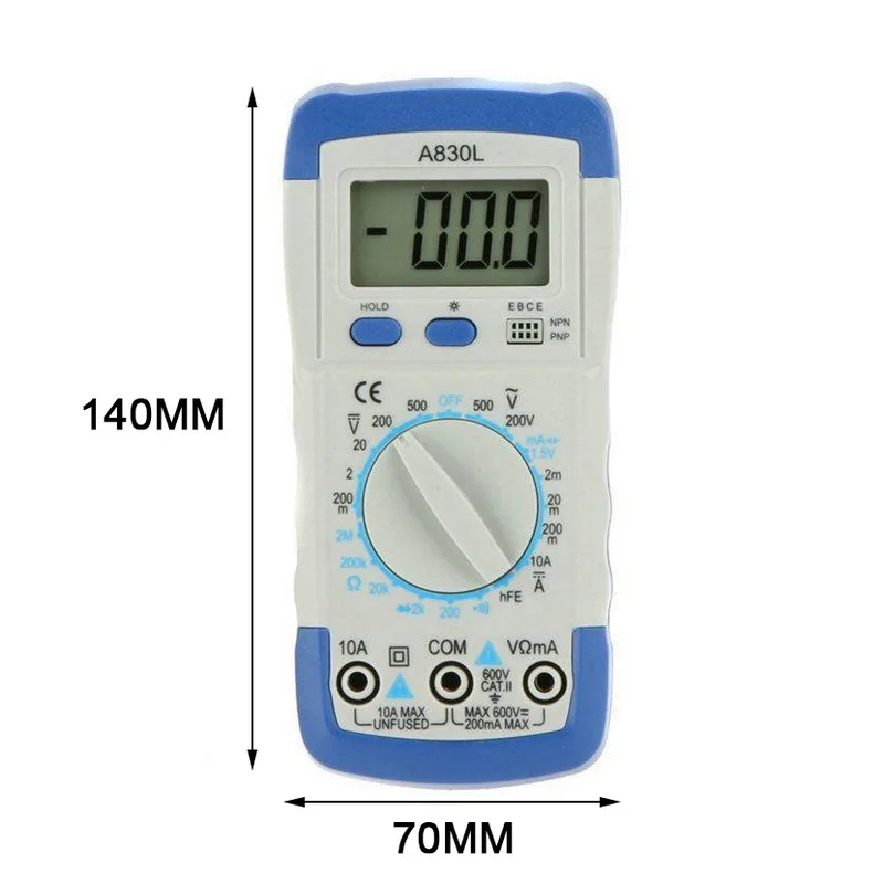 A830L ЖК-цифровой мультиметр DC AC напряжение диод Freguency Многофункциональный Вольт Тест er тест тока Вольтметр Амперметр метр измерительные приборы