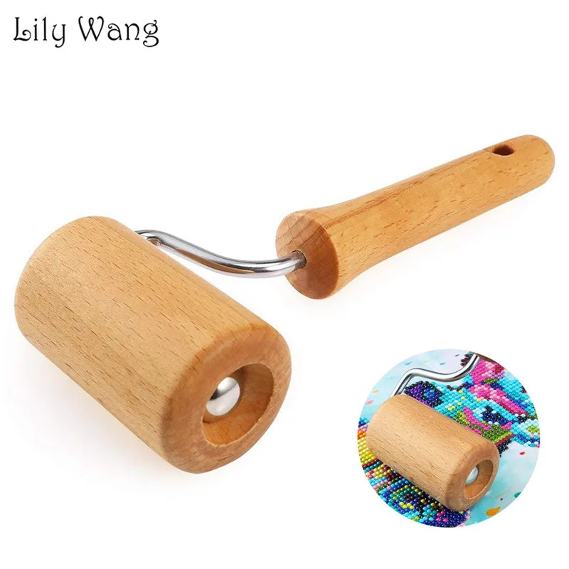 Lily Wang 5D алмазная картина должна иметь инструменты деревянный ролик нанесенный на