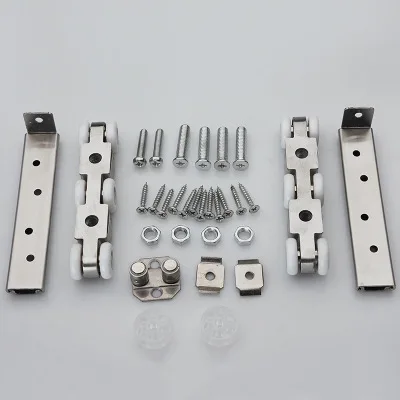

Stainless Steel Sliding Door Roller Bear 80KG Home Room Wardrobe Wood Door Hanging Wheels For Furniture Hardware Wheel