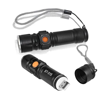

USB Rechargeable XML T6 3800LM LED Flashlight 3 Modes Built-in 18650 Portable Lamp Lantern Torch Zoomable Flash Light