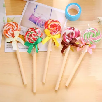 

3pcs/lot Cute Lollipop design 0.5mm black ink Ballpoint pen Students' Signature ball pen office school stationery supplies