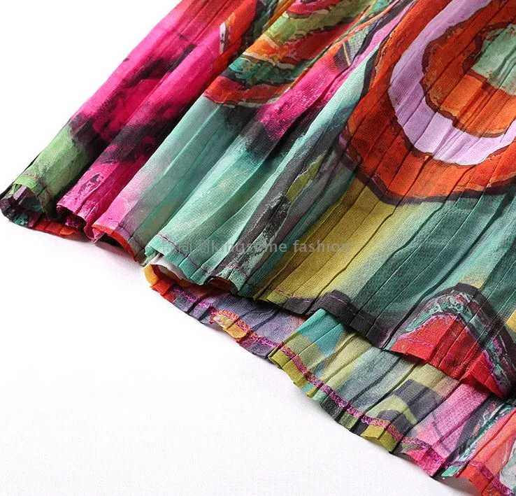 Miyake fold платье эластичная сеть пряжа сплайсинга кружева платье с короткими рукавами