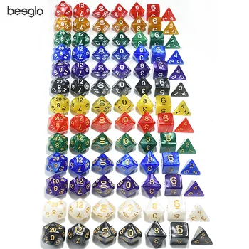 

Polyhedral 7-Die Dice Set for Dungeons and Dragons RPG Dice Game (d4, d6, d8, d10, d%, d12, d20)