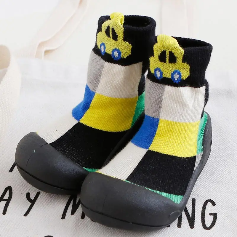 dkDaKanl Baby Stereo Cartoon Anti Slip Socks Shoes Kindergarten 3D Cute Bear Rubber Sole Baby First Walker Toddler Shoes