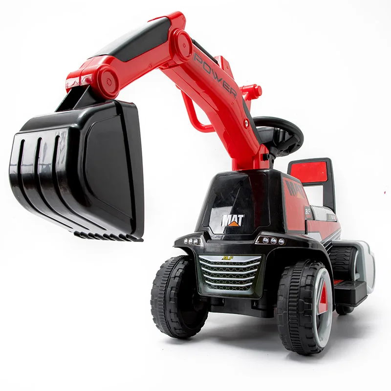 

abdo Children's Excavator Machine Toy Stroller Push Car Can Sit Large Excavator Boy Toy Car Engineering Truck Bulldozer Car Toy