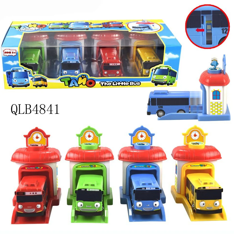 Lowest Price 4pcs/set Scale model tayo the little bus children miniature bus plastic baby oyuncak garage tayo bus kids toys Christmas gift Lowest Price 4pcs/set Scale model tayo the little bus children miniature bus plastic baby oyuncak garage tayo bus kids toys Christmas gift
