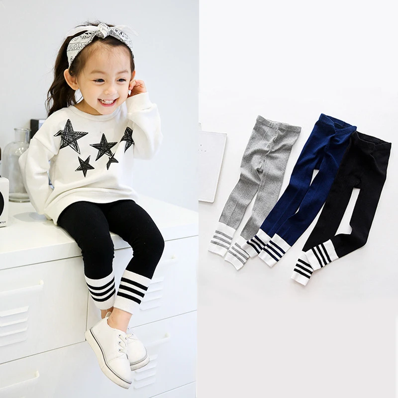 Buy 5pcs Girls Leggings Ribbed Baby Children Rib