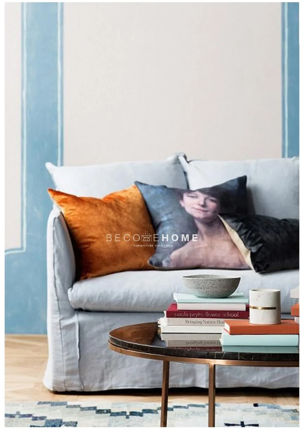 2-Piece Round Marble Nesting Coffee Tables Set - 80cm and 70cm Diameter image 2