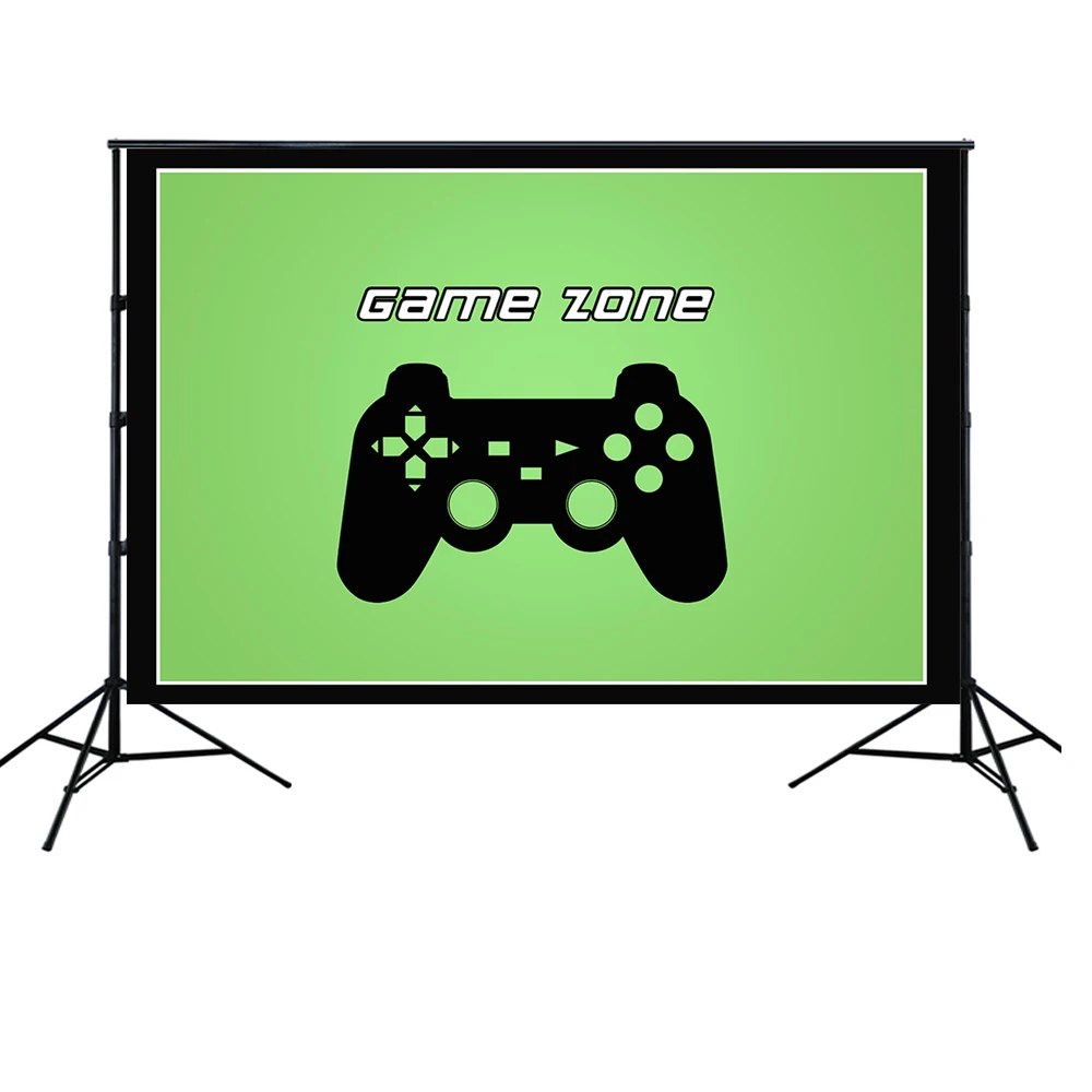 

HUAYI Video Game On Photo Backdrop Battle Gamer Game Zone Photography Background for Kids Boys Birthday Party Decorations w-1810