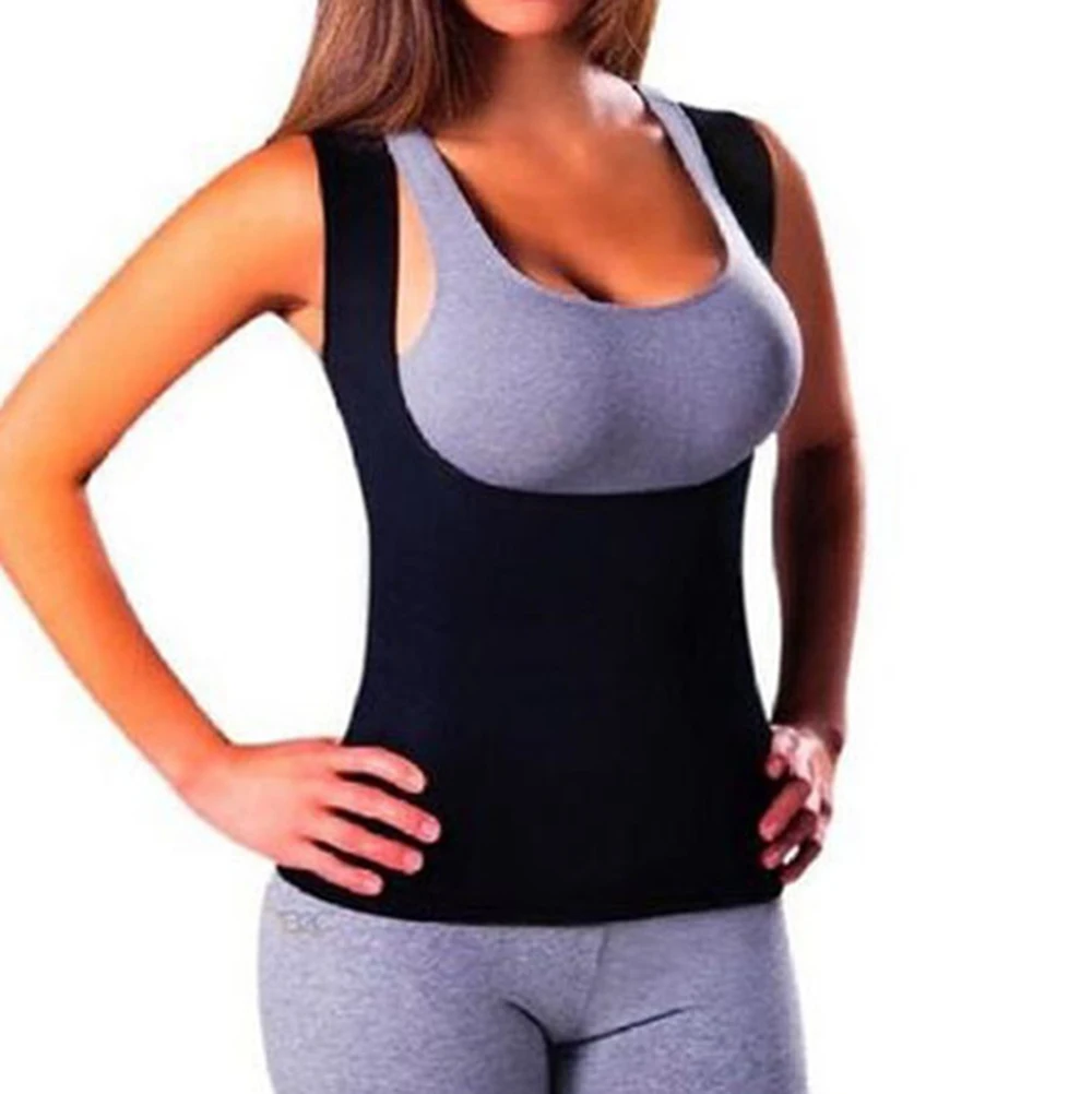 Неопреновый спортивный жилет для фитнеса, утягивающие топы, футболки, тренировочный свитер без рукавов, жилеты для похудения женщин S-5XL