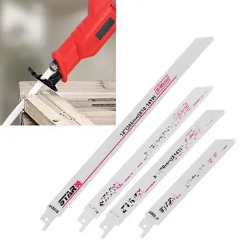 

Newest 4Pcs Bi-Metal 150/200/225/300mm Reciprocating Sharp Saw Blades Set Effective Flexible For Cutting Wood Woodworking