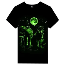 3D флуоресцентный с коротким рукавом световой Для мужчин