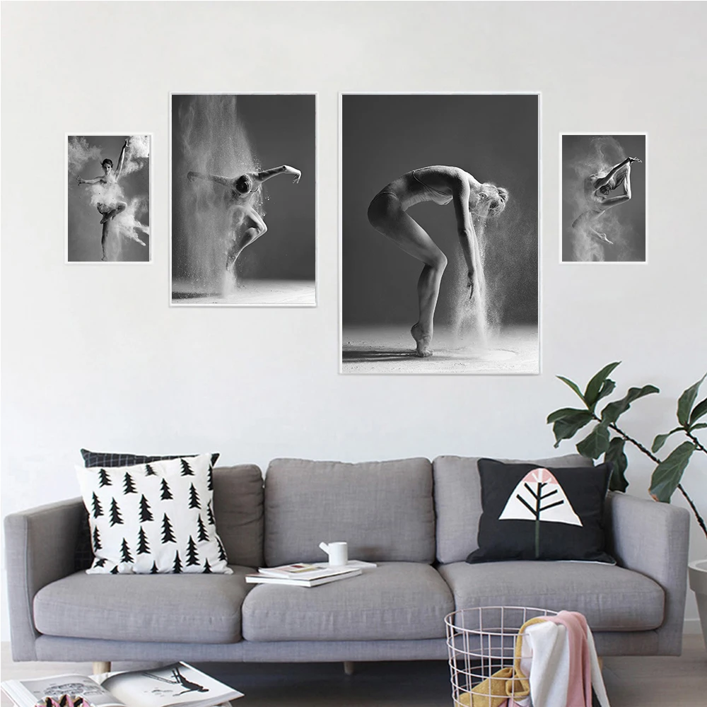 

Posters and Prints Print on Canvas Wall Art Picture Oil Painting for Living Room Decor Girl Elegant Ballet Dance No Frame Art