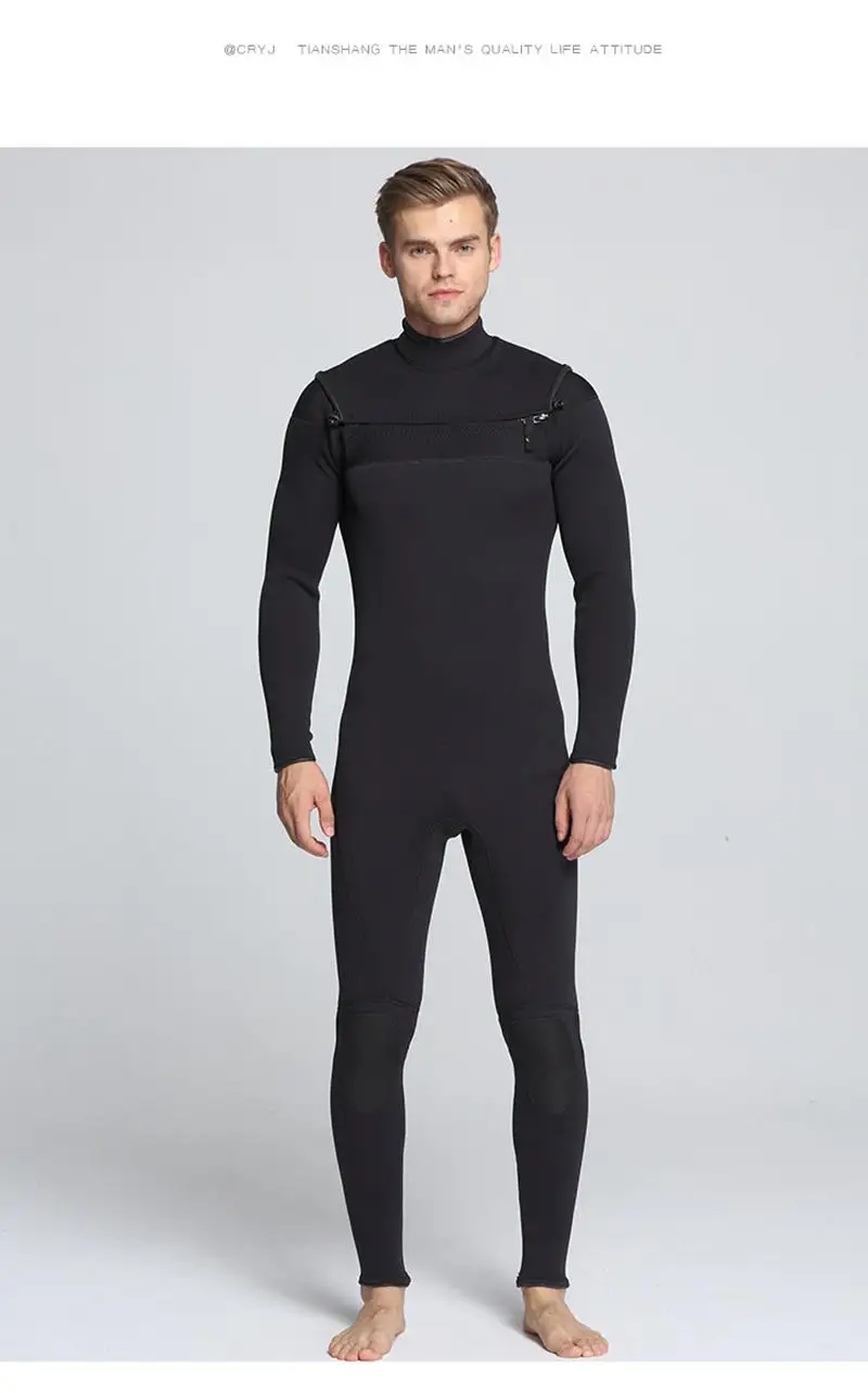 Передняя молния гидрокостюм для подводного плавания для мужчин 3 мм неопрен плавательный костюм для серфинга дайвинга Триатлон подводной охоты мокрого костюма полный боди