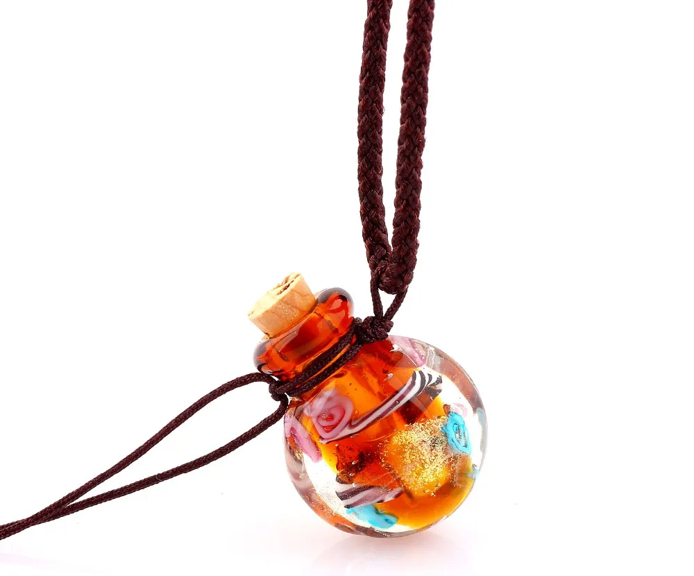 Модное платье с цветочным узором кулон ожерелье Красочный Бусины из стекла