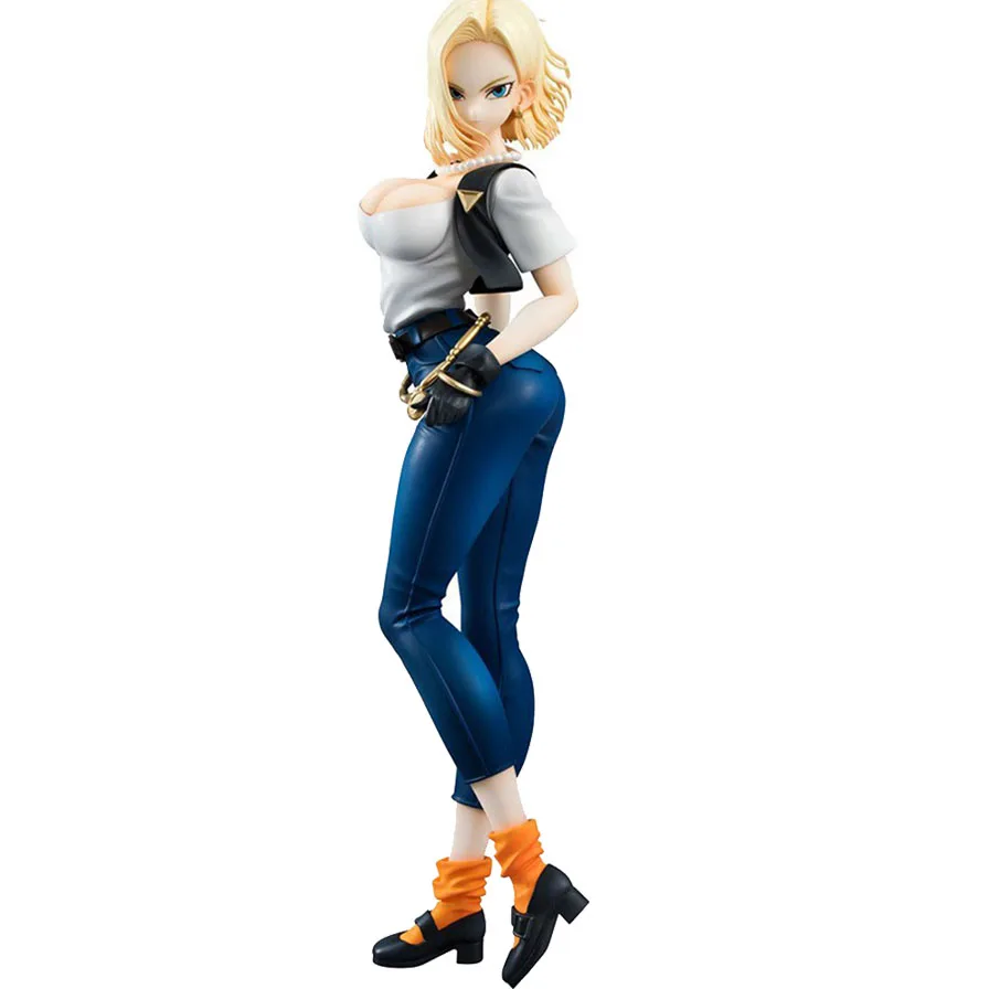 2 типа Dragon Ball Z Android 18 лазурит Сексуальная аниме фигурка ПВХ Фигурки Модель игрушки для Рождественский подарок - Цвет: B in Retail Box