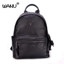 Wanu 2017 Для женщин кожа Рюкзаки брендовая модная одежда для девочек овчины ранцы женский Дорожные сумки подарок для дочери жены мать