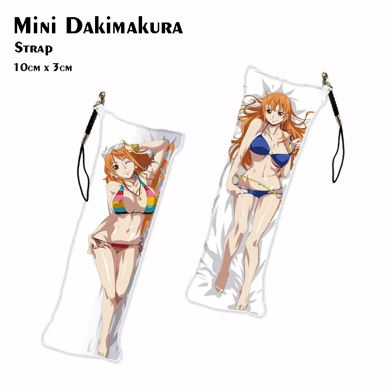

ONE PIECE Nami Mini Dakimakura Anime Keychain Phone Strap Key Chain Key Ring Wholesale