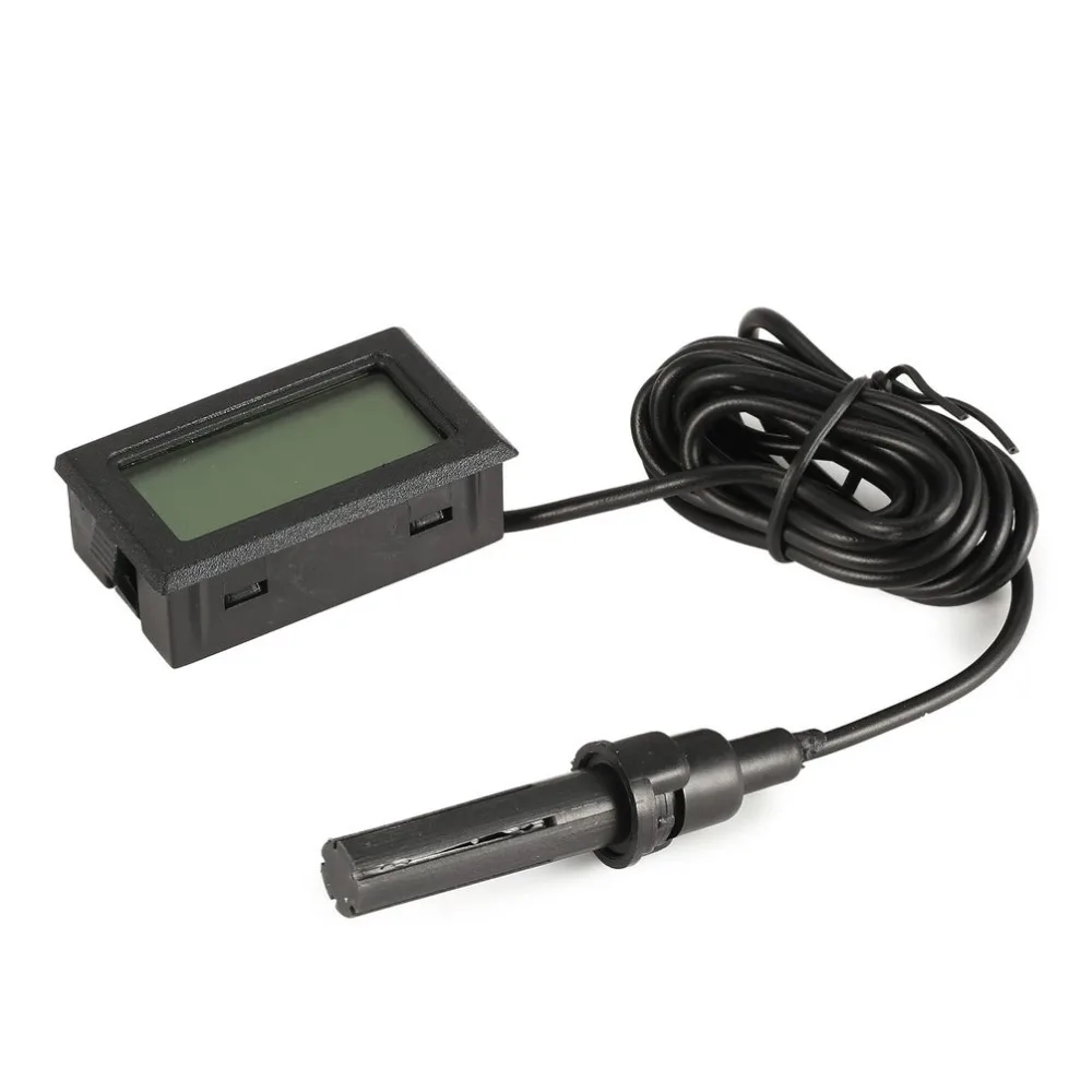 

Mini Electronics Thermometer Hygrometer Temperature Humidity Meter Detector Tester with Line 1.5m Probe for Aquarium Household