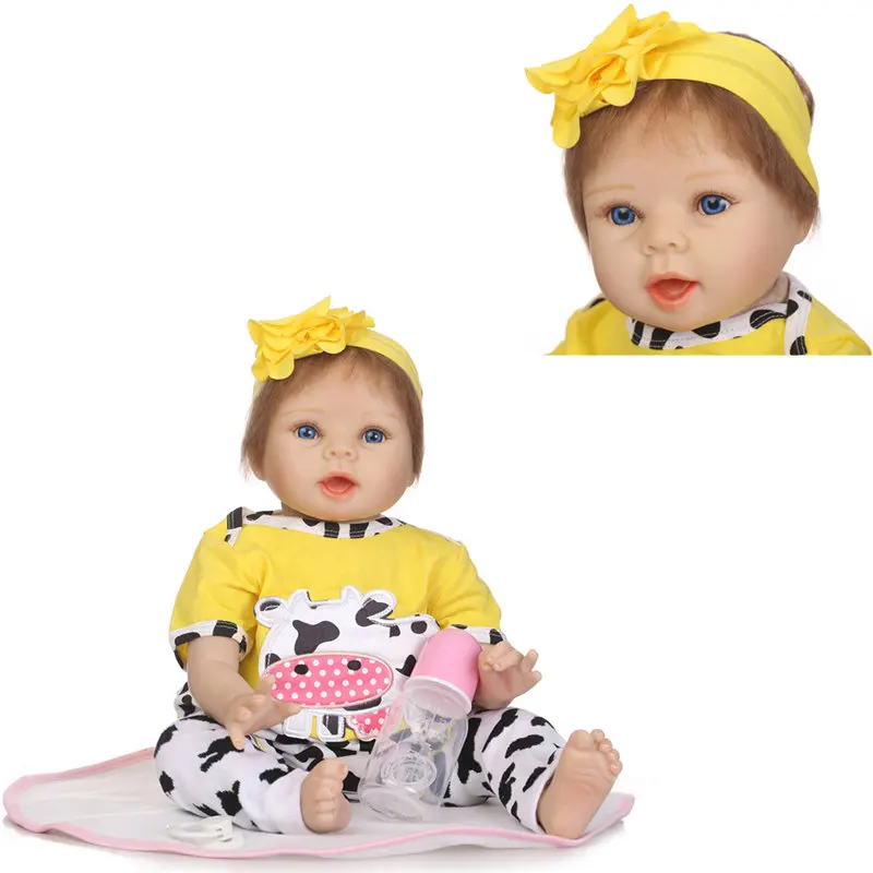 

New arrival Handmade Silicone vinyl adorable Lifelike toddler Baby Bonecas girl kid bebes reborn doll menina de silicone #35