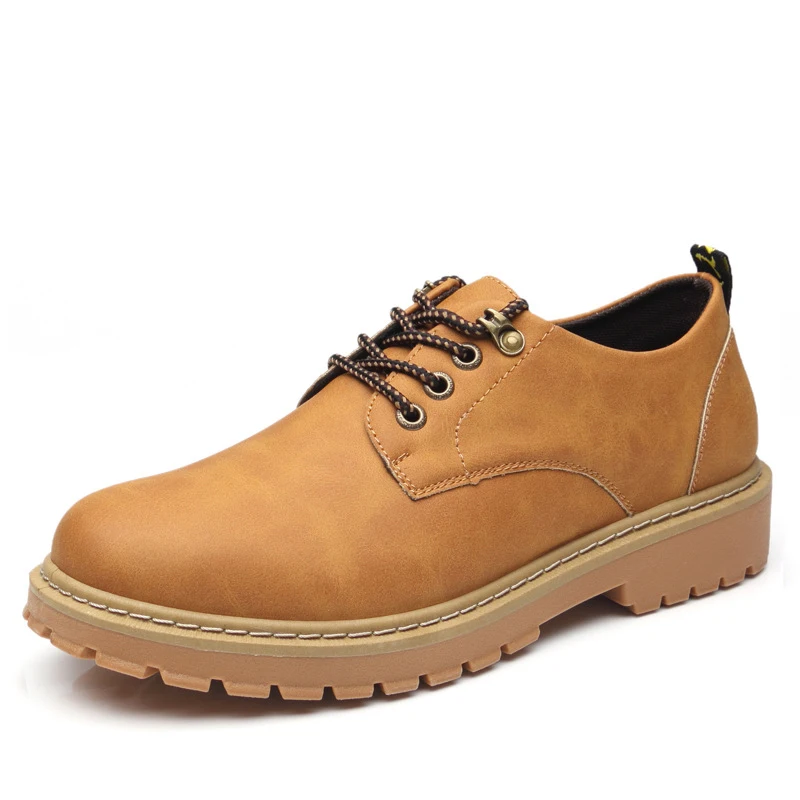 

Young Fashion Comfortable leather oxfords shoes rubber outsole Anti-skid martin shoes Men's casual leather Driving shoes