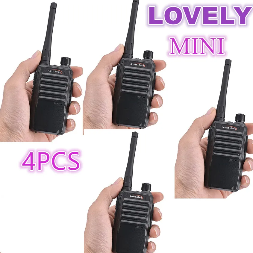 

4PCS PMR Walkie Talkie 5W Baofeng XUNLIBAO X1 Mini Two Way Radio Handheld Transceiver FRS