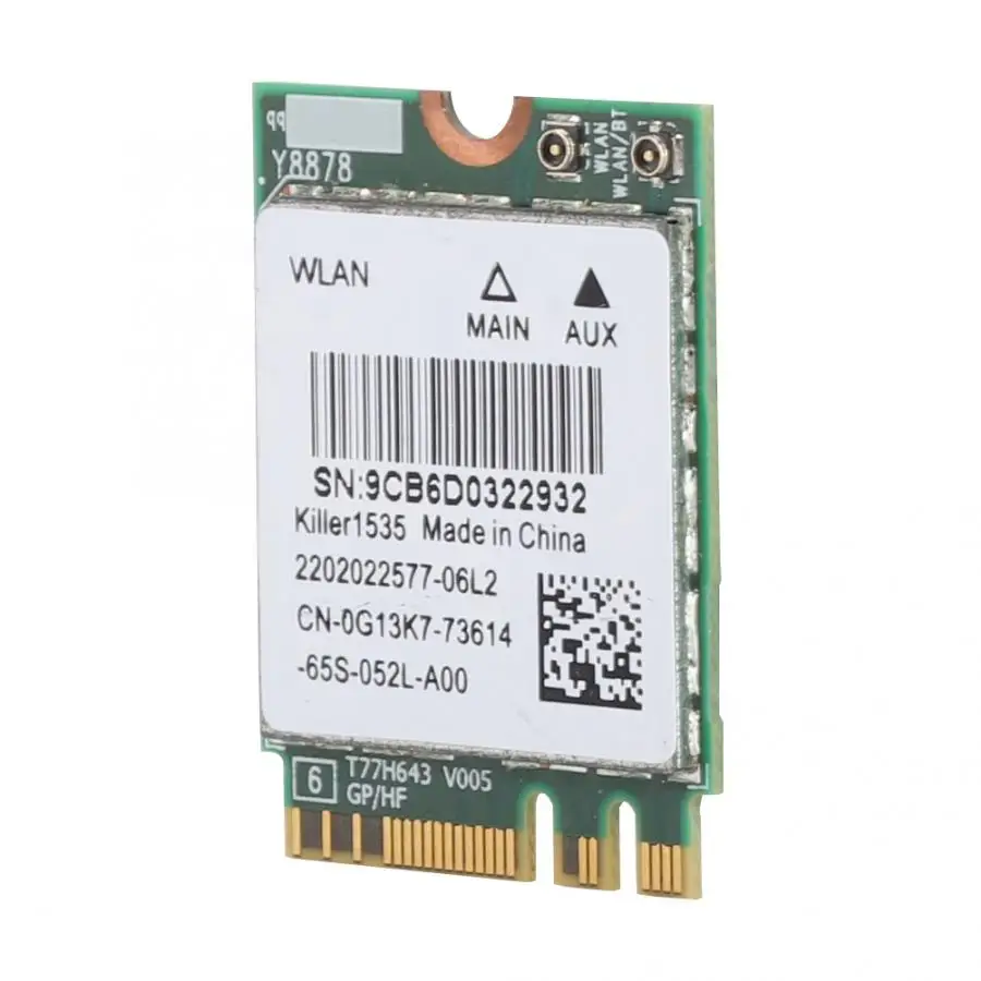 M.2/NGFF для Killer 1535AC двухдиапазонный 802.11ac NGFF M.2 867 Мбит/с Bluetooth 4,1 игровая беспроводная сетевая карта