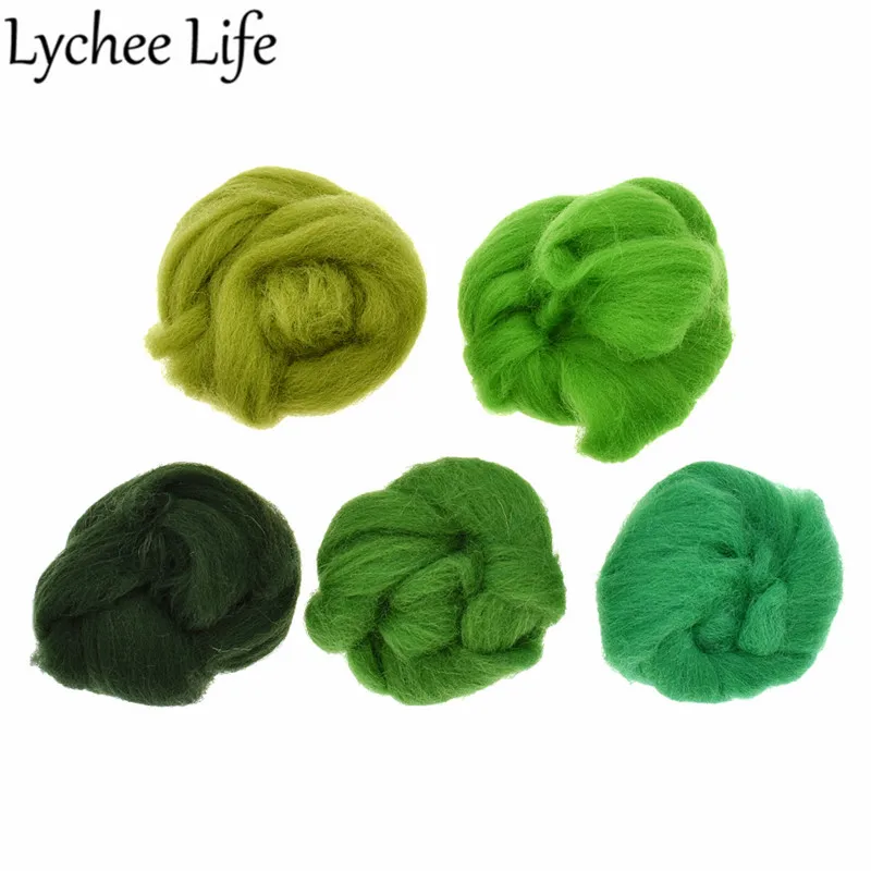 Lychee Life 5 шт. цветная серия с животными шерсть серебристая Смешанная окрашенная