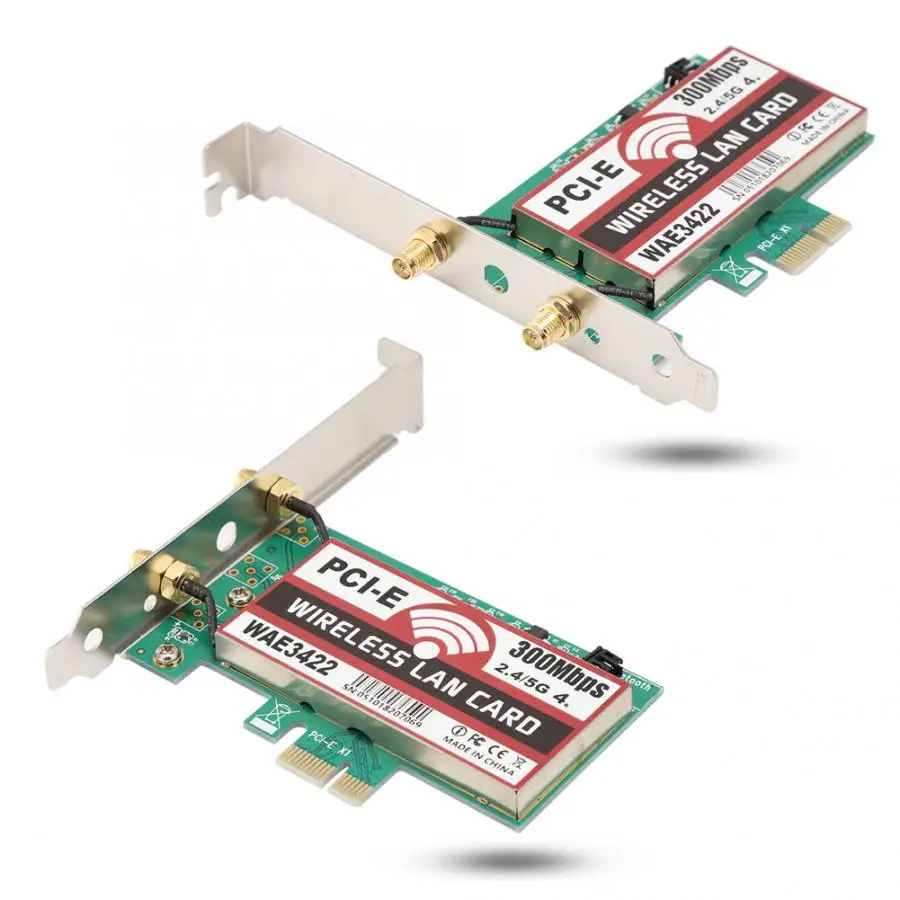 2,4G/5G двойная антенна PCI-E Bluetooth беспроводная сетевая карта для Windows WAE3422 300 Мбит/с