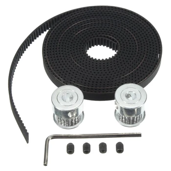 

HOT-3meter GT2 Timing Belt & 2PCS Timing Pulley 16T Bore5mm 3D Printer For RepRap Prusa