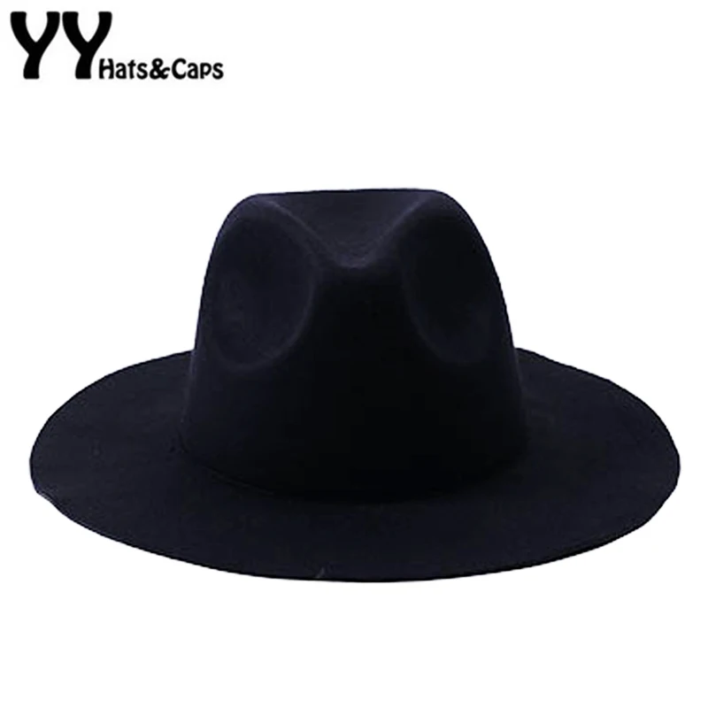 Felt Hat Men Fedora Hats with Belt Women Vintage Trilby Caps Wool Fedora Warm Jazz Cap Panama Hat