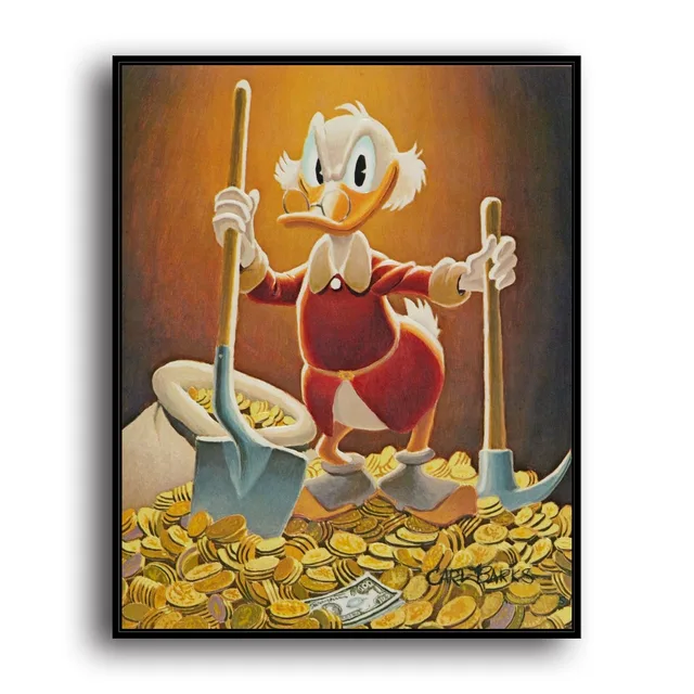 sr101879 scrooge mcduck donald duck animal cartoon hd canvas print