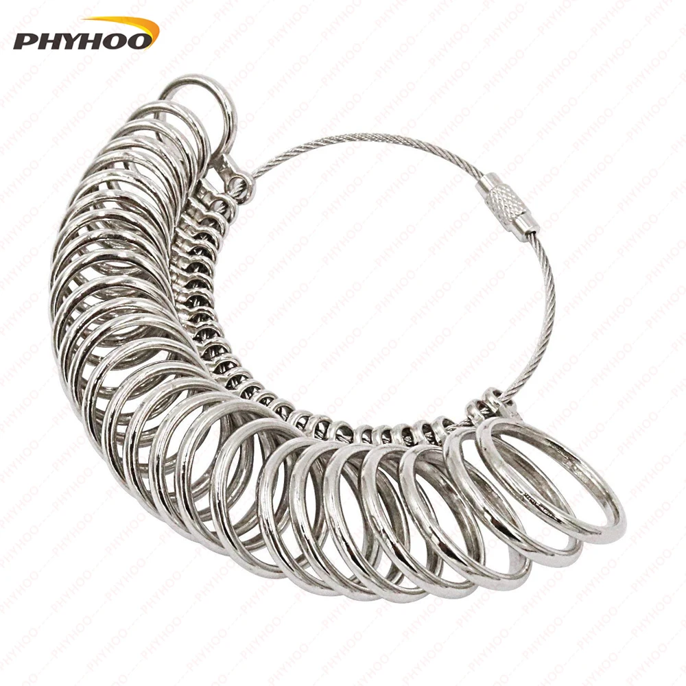 PHYHOO Ring Sizer Gauge Set Jewellery Measure Finger Sizing Tools Rings