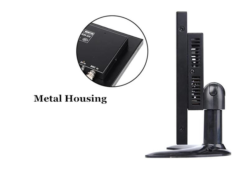 Wearson 8 Inch Metal LCD Monitor Quad BNC VGA AV Input 43 HD With Bracket With VESA Hole for PC CCTV Medical Home Security etc (7)