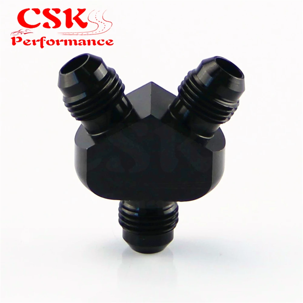 AN6 To 6AN X 2 алюминиевые Y образные АДАПТЕРНЫЕ фитинги черные адаптеры|adapter fitting|an6 to