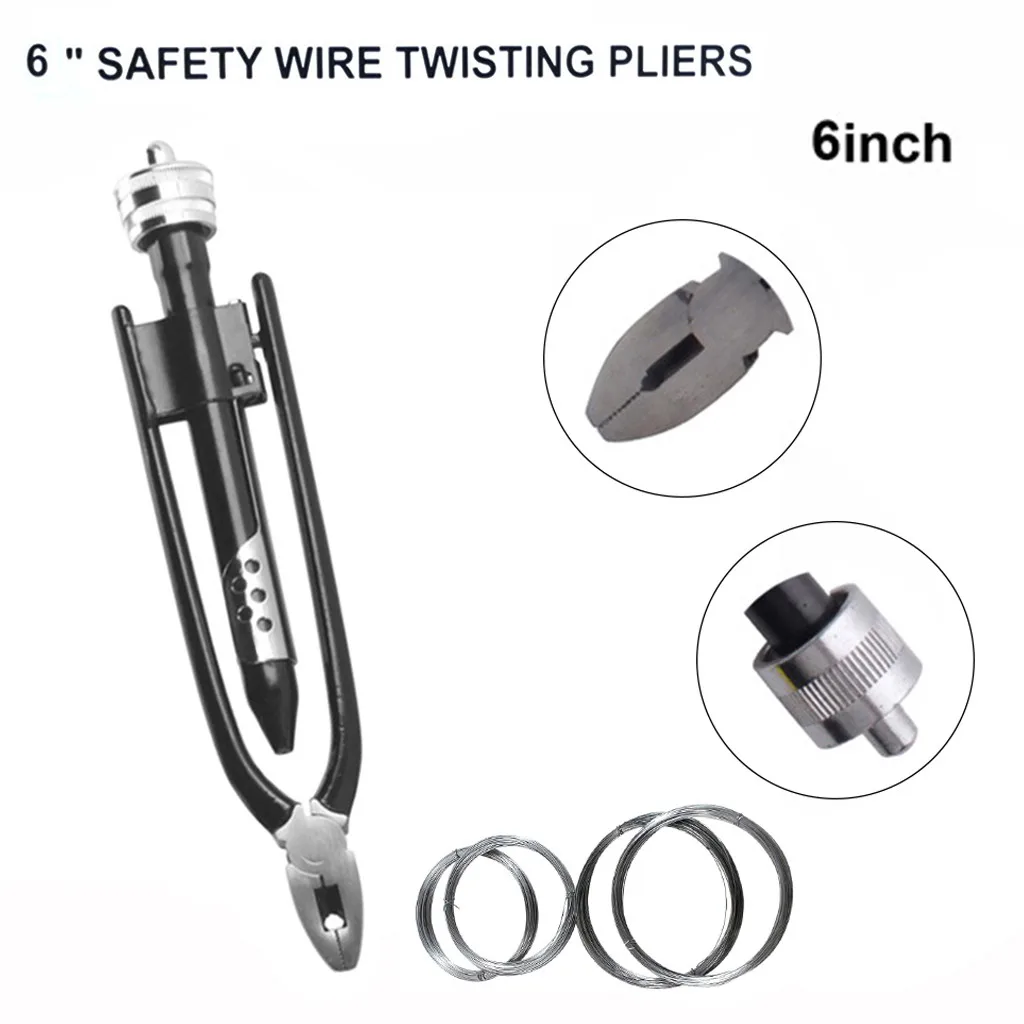 

6" 9" Aircraft Safety Wire Twisting Plier Lock Twist Twister With A Spring Return Heavy Duty Jaws
