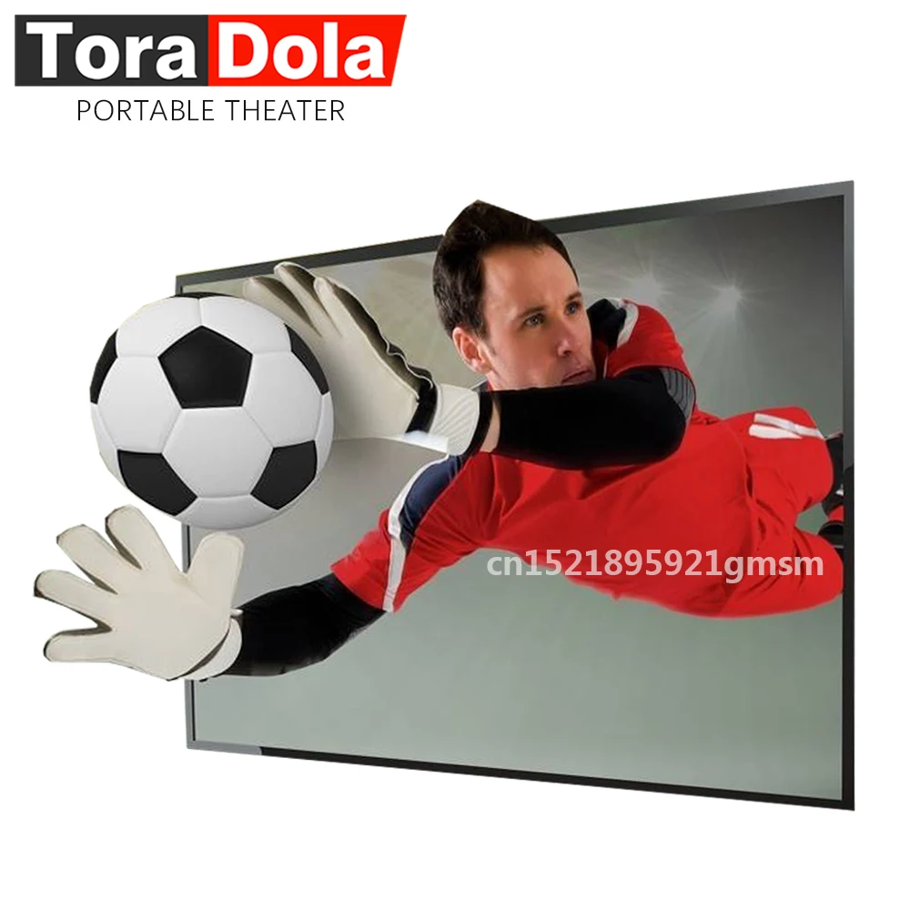 

TORA DOLA 60 inch 16:9 Portable Projector Screen for Home theater, Education, Lecture, outdoor, LED Projector DLP proyector