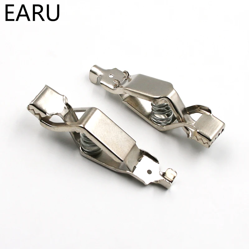 Sheathed Alligator Clips Electrical DIY Test Leads Double Ended Crocodile Clips Roach Jumper Wire Connector Plug 2PCS alligator clips test leads test clip