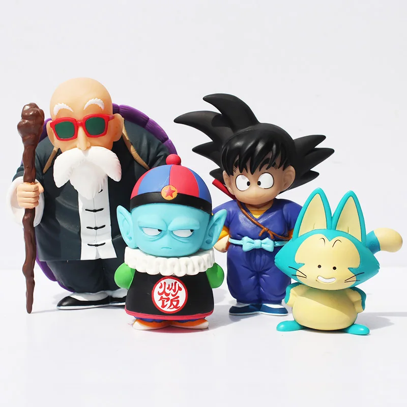 

4pcs/set Dragon Ball Pilaf Puar Son Goku Master Roshi Action Figure Toys Collective Doll 7-14cm Free Shipping