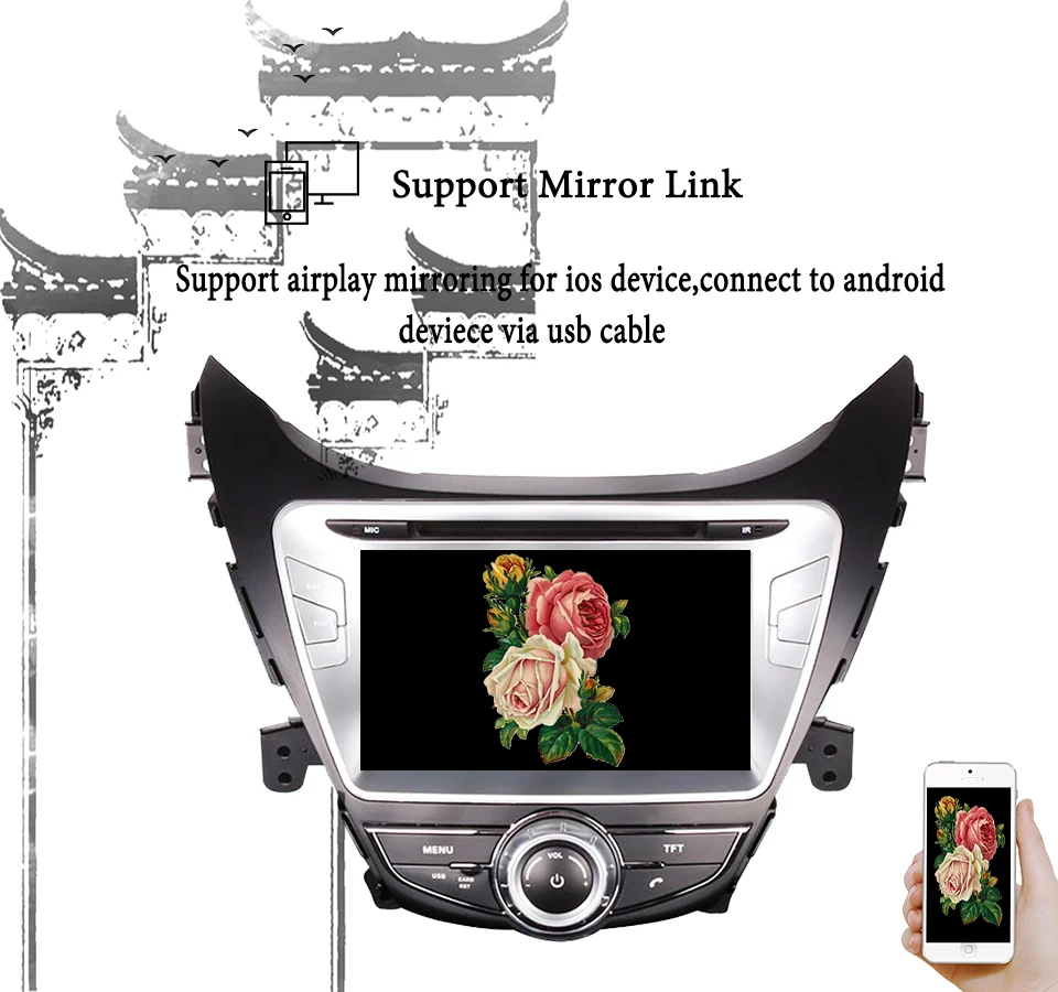 Excellent For Hyundai Elantra Avante MD 2011-2013 android 9.0 4GB ram 64G car gps glonass navi IPS tablet tape unit music stereo carplay 5