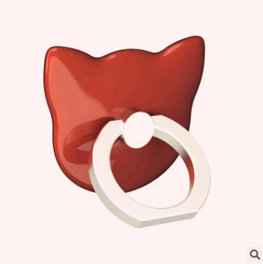 FFFAS кошачьи уши мобильный телефон палец кольцо держатель Милая подставка зарядка опора для сотового телефона Универсальный Медведь кронштейн для Apple Iphone 8 X - Цвет: Red
