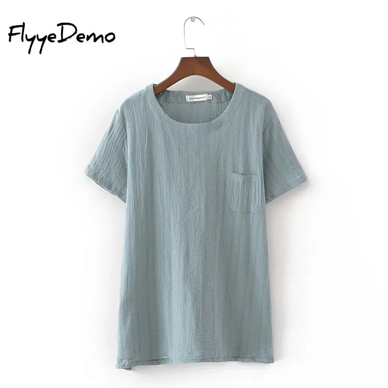 4XL размера плюс, лето, женская футболка с круглым вырезом, топы, повседневные, короткий рукав, карман, для офиса, женская футболка, модная, открытая одежда