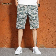 Армейские Шорты Cargo Для мужчин летние однотонные повседневные шорты, брюки для мальчиков бренд до колен Длина в стиле милитари с камуфляжным принтом хлопковые шорты F17