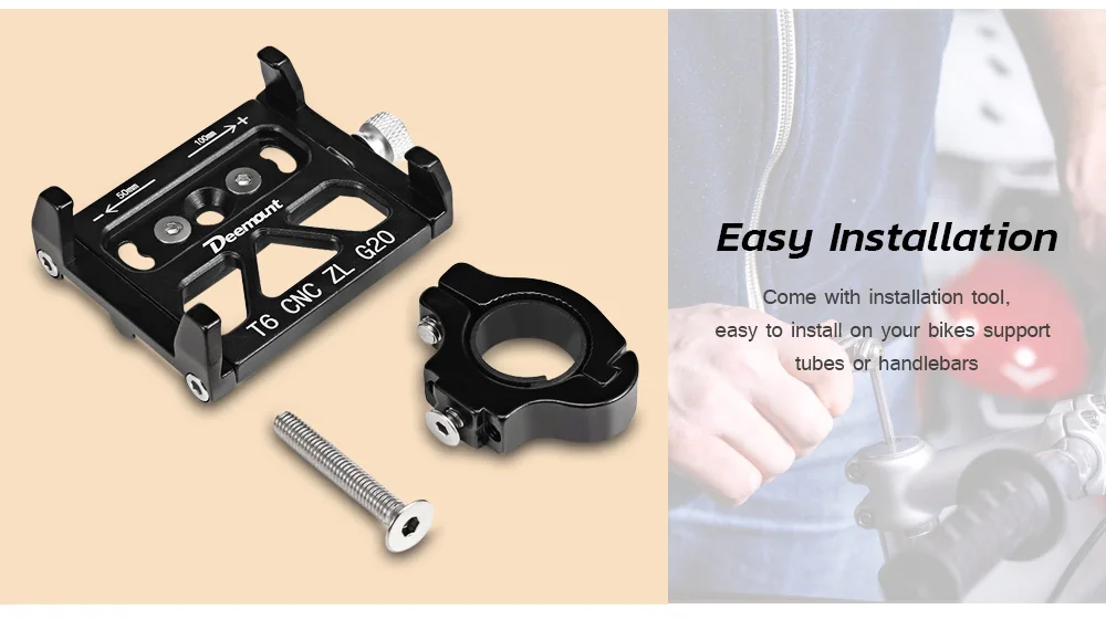 Best Deemount Universal Aluminum Alloy Bicycle Mobile Phone Holder For Bicycle Motorcycle Handlebar Mount Holder Bike Accessories 3 Best Deemount Universal Aluminum Alloy Bicycle Mobile Phone Holder For Bicycle Motorcycle Handlebar Mount Holder Bike Accessories 3