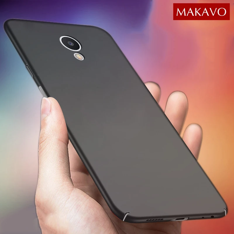 

MAKAVO for Meizu M6s Case 360 Protection Slim Matte PC Hard Back Cover for Meizu Mblu S6 Phone Cases Housing